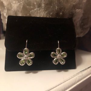 Peridot Flower Earrings